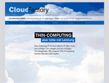 Tablet Screenshot of cloudfactory.ch